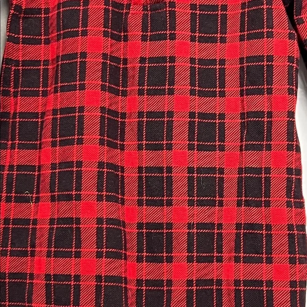 Ralph Lauren red and black plaid long sleeve knit jumpsuit size 12 months